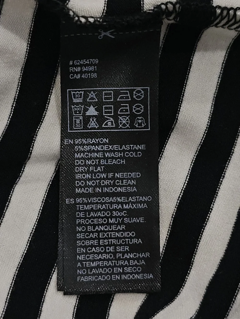 Forever 21 Black & White Striped Bodycon 3/4 Sleeve Basic Stretchy Dress S - Picture 8 of 9